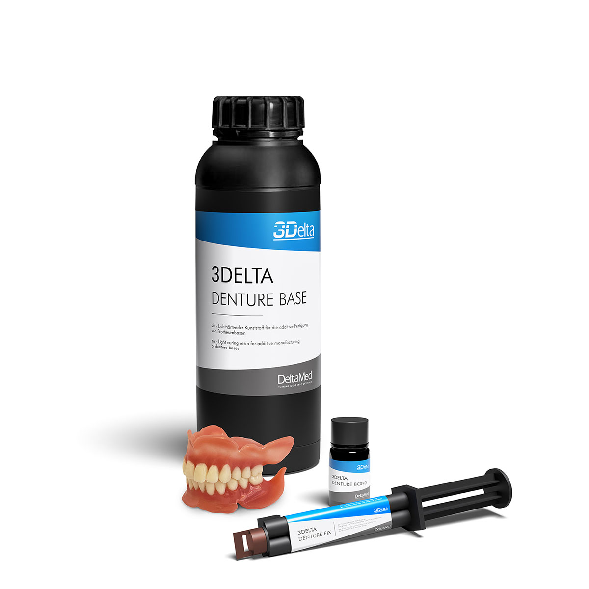 3Delta Denture Base 3D printvloeistof pink-transparant