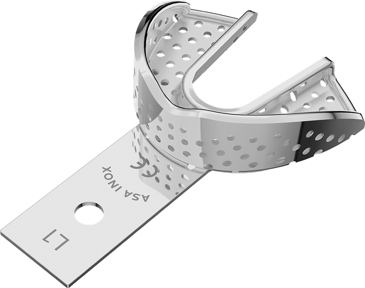 Asa Afdruklepel Betand RVS Perma-Lock High Grip met Extra Retentie Geperforeerd Onder