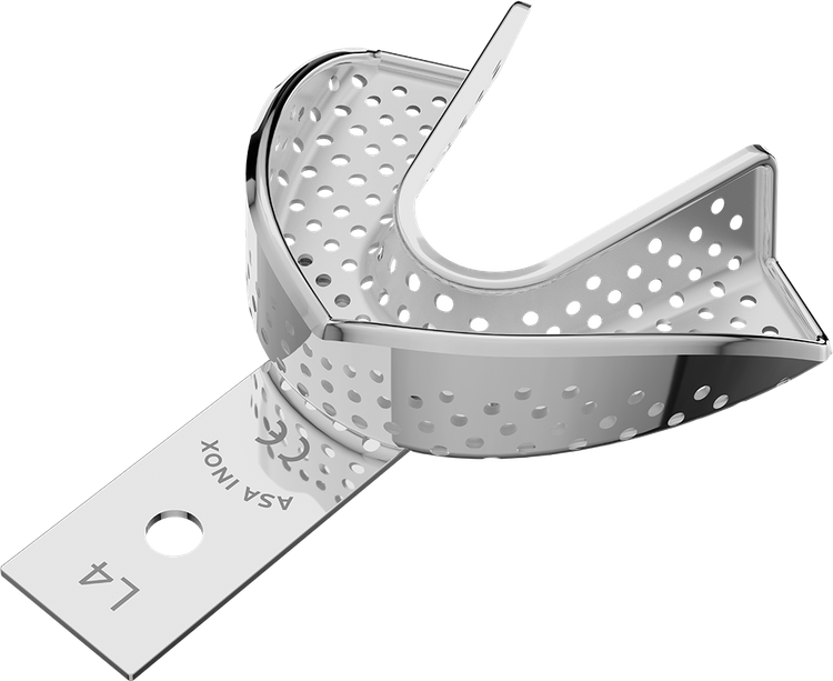 Asa Afdruklepel Betand RVS Perma-Lock High Grip met Extra Retentie Geperforeerd Onder