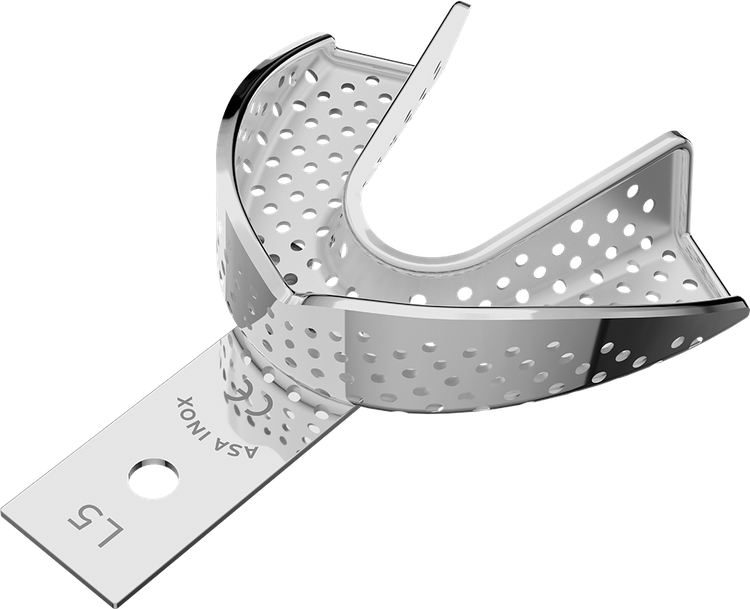 Asa Afdruklepel Betand RVS Perma-Lock High Grip met Extra Retentie Geperforeerd Onder
