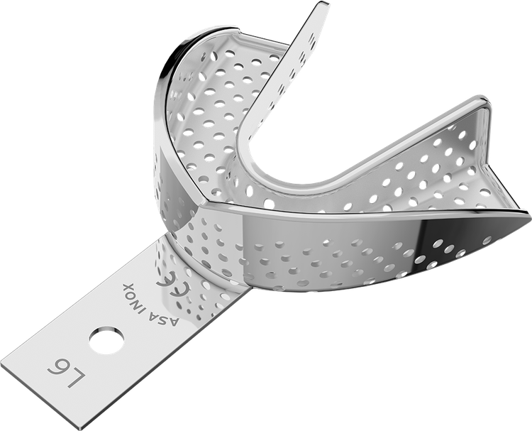 Asa Afdruklepel Betand RVS Perma-Lock High Grip met Extra Retentie Geperforeerd Onder