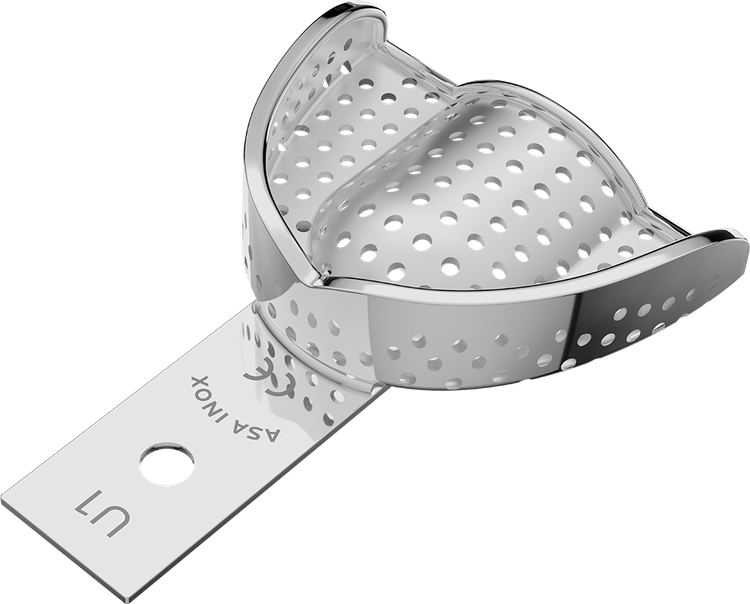 Asa Afdruklepel Betand RVS Perma-Lock High Grip met Extra Retentie Geperforeerd Boven