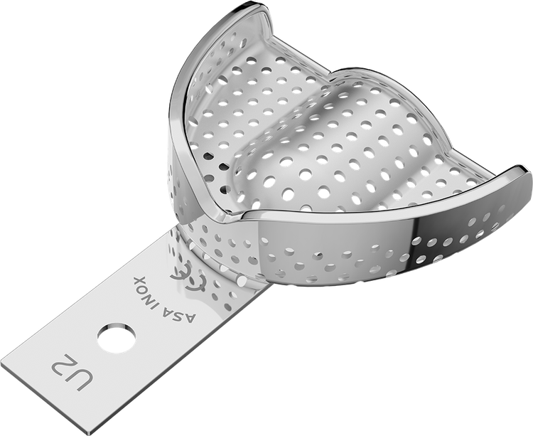 Asa Afdruklepel Betand RVS Perma-Lock High Grip met Extra Retentie Geperforeerd Boven