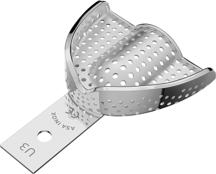 Asa Afdruklepel Betand RVS Perma-Lock High Grip met Extra Retentie Geperforeerd Boven