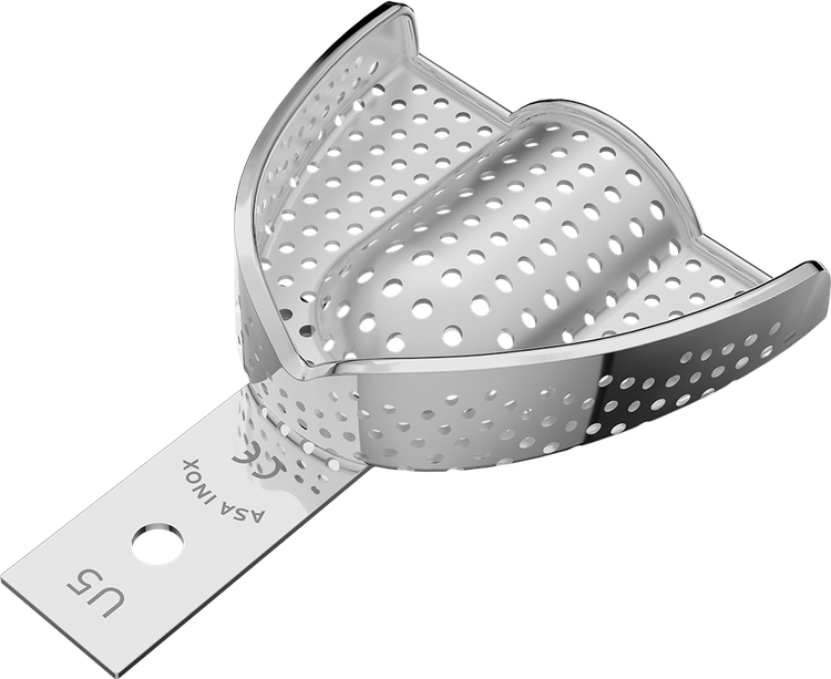 Asa Afdruklepel Betand RVS Perma-Lock High Grip met Extra Retentie Geperforeerd Boven