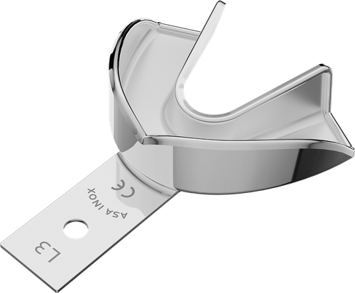 ASA Afdruklepel Onder Betand RVS Perma-lock Ongeperforeerd