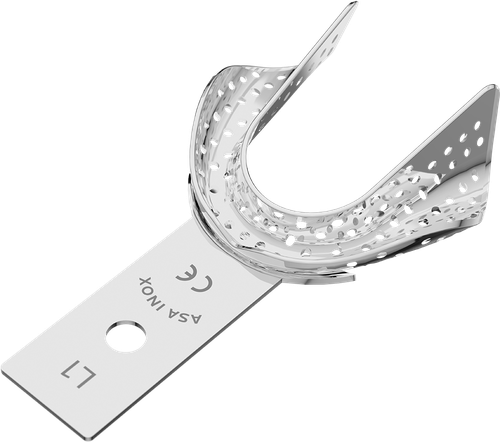 Asa Afdruklepel Geperforeerd RVS Edentaat Onder XXS