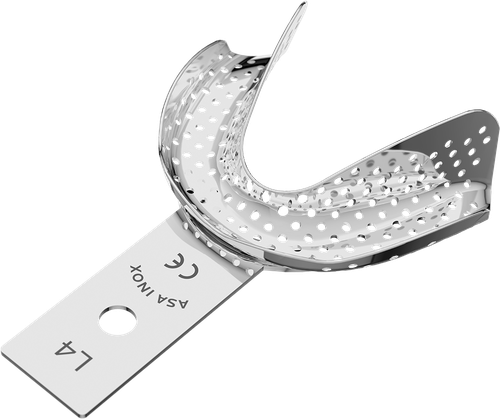Asa Afdruklepel Geperforeerd RVS Edentaat onder M