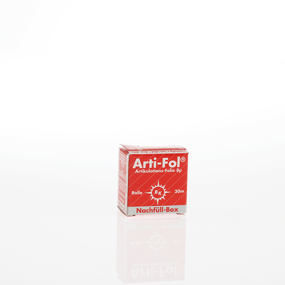 Bausch Arti-Fol Ultra Dun Occlusiefolie 8µ Dubbelzijdig Rood Navulverpakking
