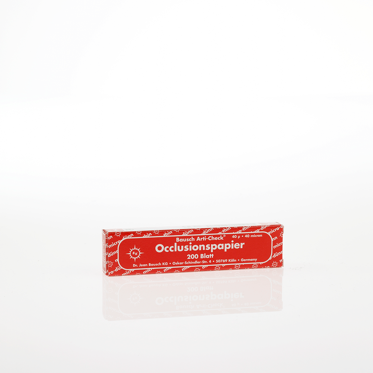 Bausch Articulatiepapier Strips Micro Dun Rood 40µ