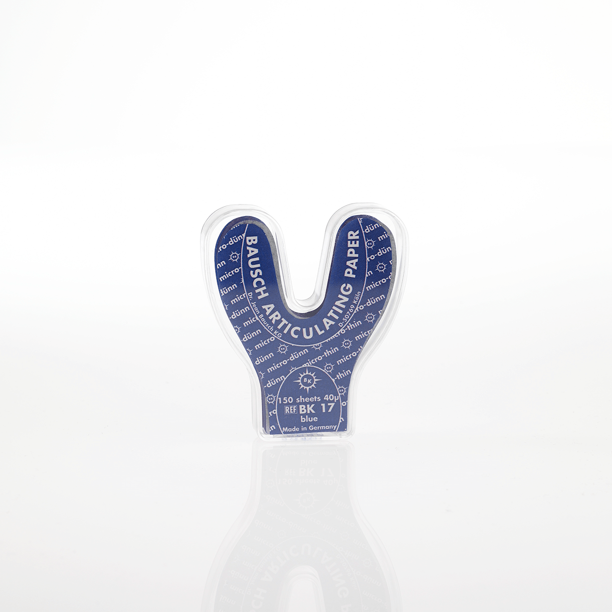 Bausch Articulatiepapier Hoefijzer Micro Dun Blauw 40µ