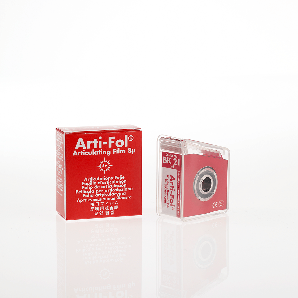 Bausch Arti-Fol Ultra Dun Occlusiefolie 8µ Enkelzijdig Rood