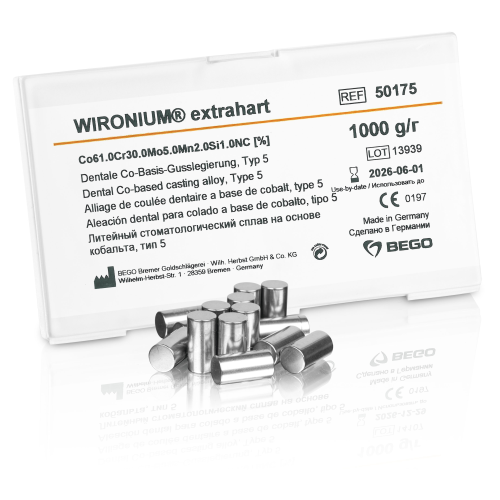 Bego Wironium Extra Hard Cobalt Chroom Legering t.b.v. Partiële Prothese
