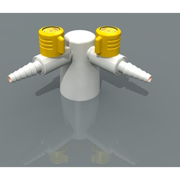 Broen Gaskraan Pilaar 90° Dubbel