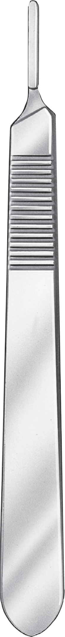 Carl Martin Scalpelhouder nr.3 cm schaal, houder voor scalpelmes 10,11,12,12D,15,15C