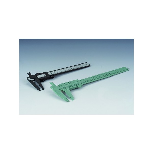 HR Schuifmaat Kunststof Groen Meetlengte 130mm 1/10mm