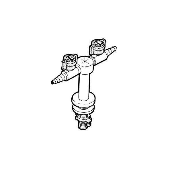 Broen Gaskraan Pilaar180° Dubbel