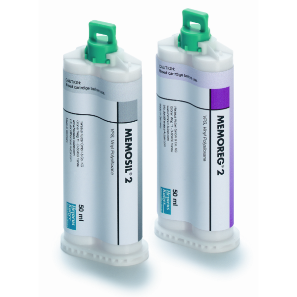 Kulzer Memosil 2 Afdruksiliconen Beetregistratie Transparant Cartridge Shore 72