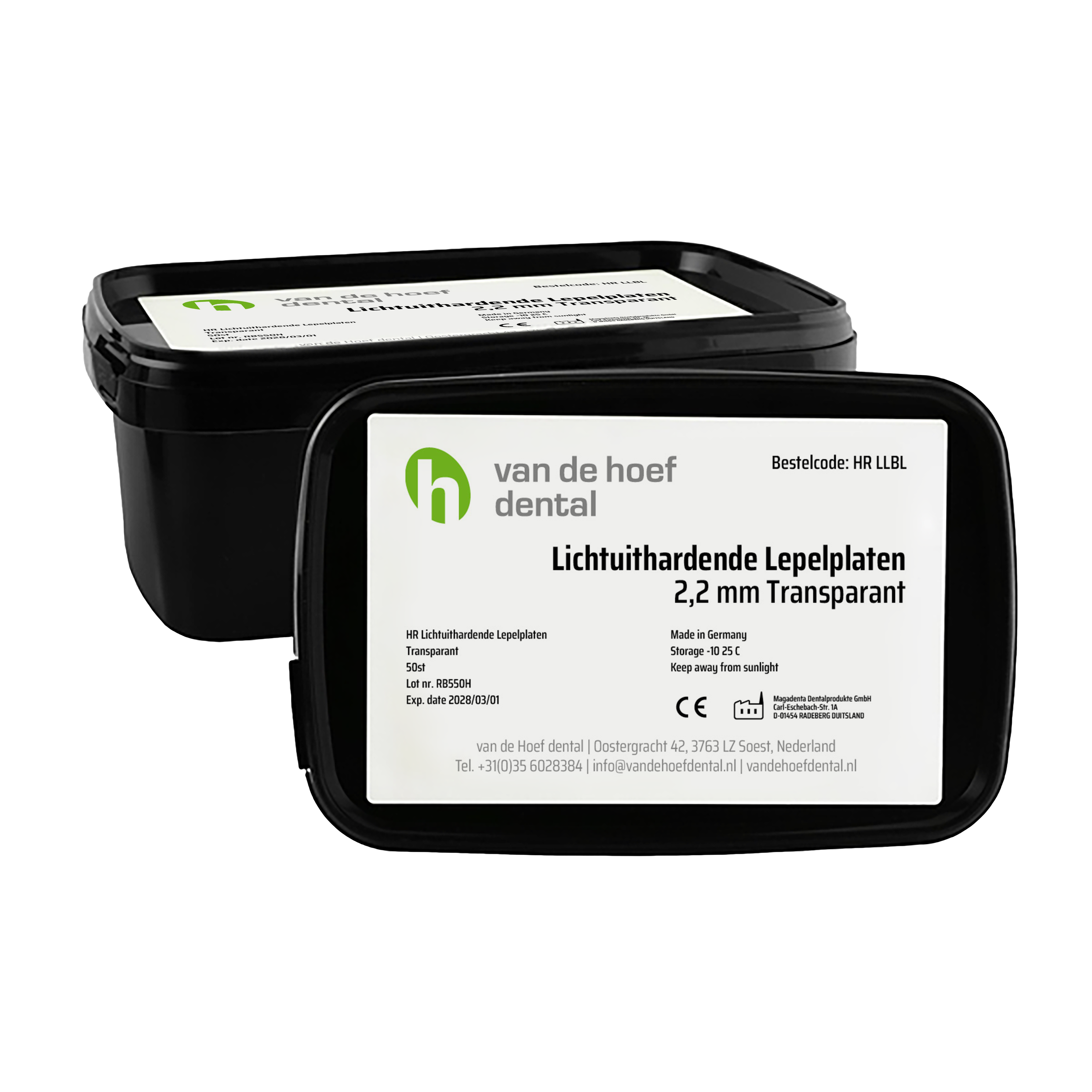 HR Lichtuithardende Lepelplaten Boven Transparant