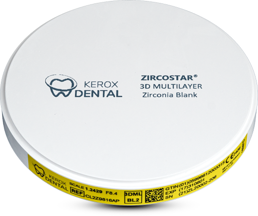 Kerox ZircoStar Blank 3DML (3D Multilayer)