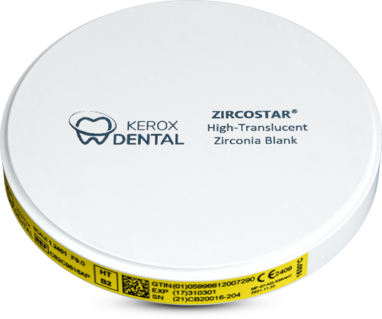 Kerox ZircoStar Blank HT (High Translucent)