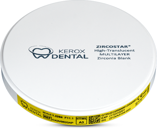 Kerox ZircoStar Zirkonium Blank HTML (High Translucent Multilayer)