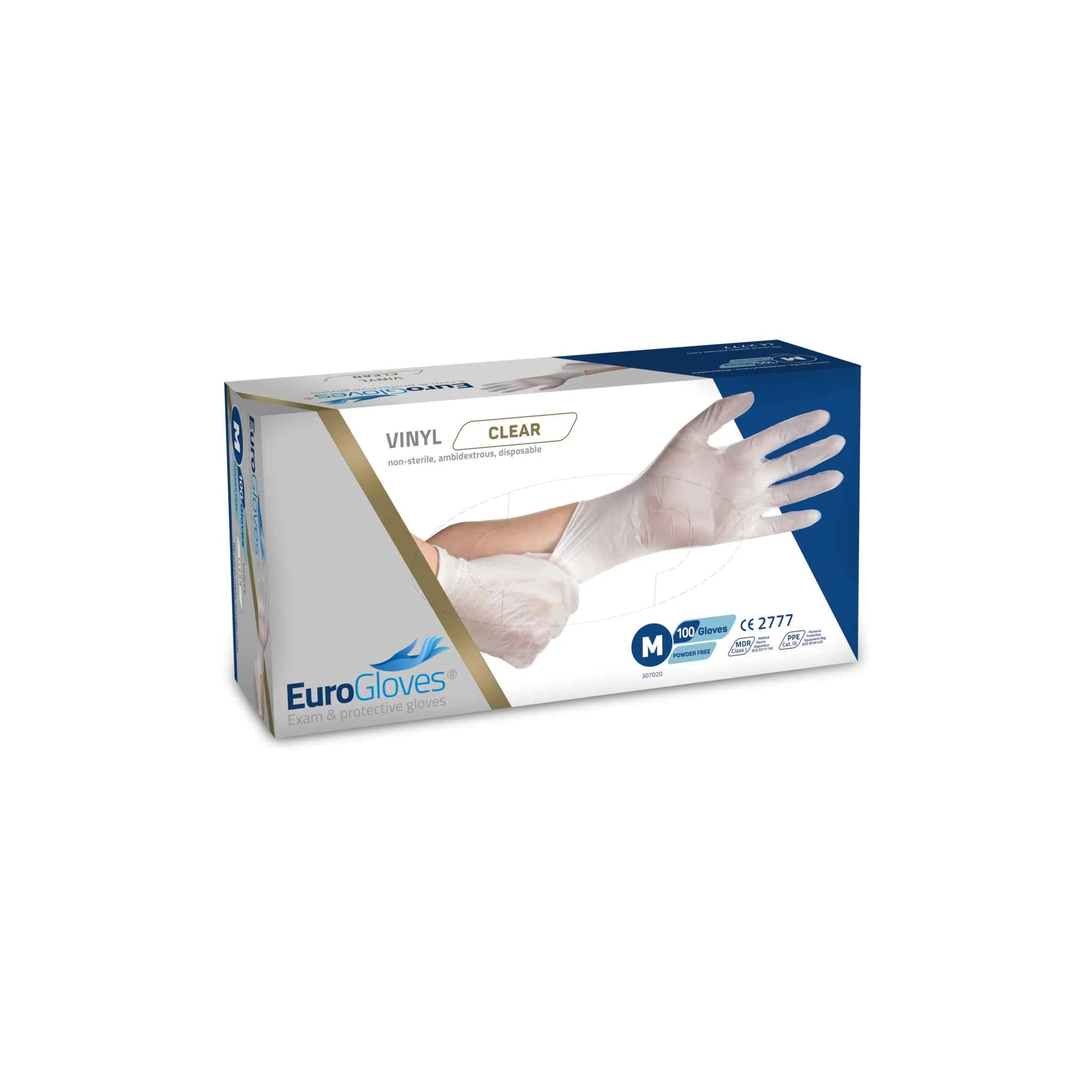 Eurogloves Handschoenen Vinyl Poedervrij Wit M