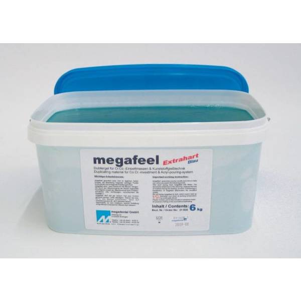 Mega Megafeel Extra Hard Dupliceergel Blauw t.b.v. Inbedmassa en Kunststof