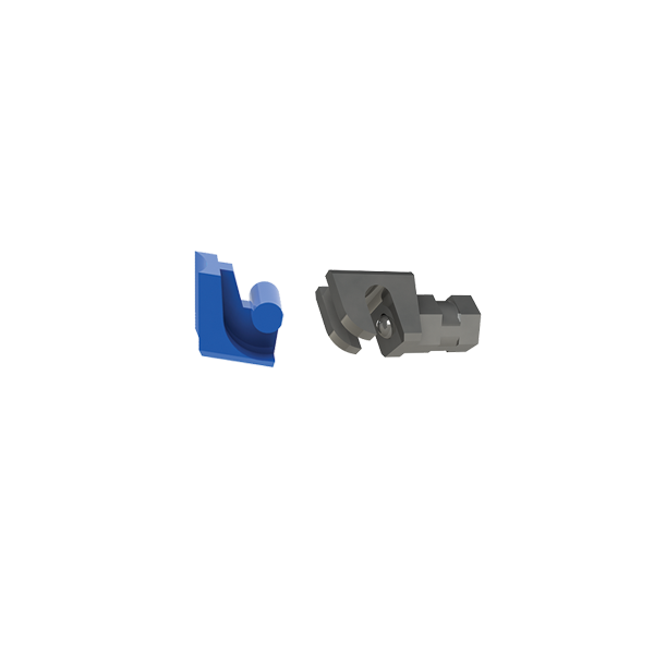 HR LV CER Scharnier Gehoekt Plastic/Inox