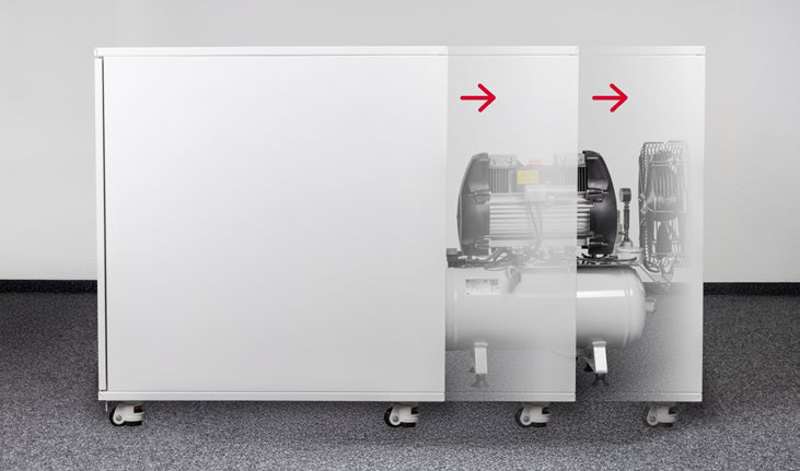 Renfert onderkast voor tandheelkundige freesmachines
