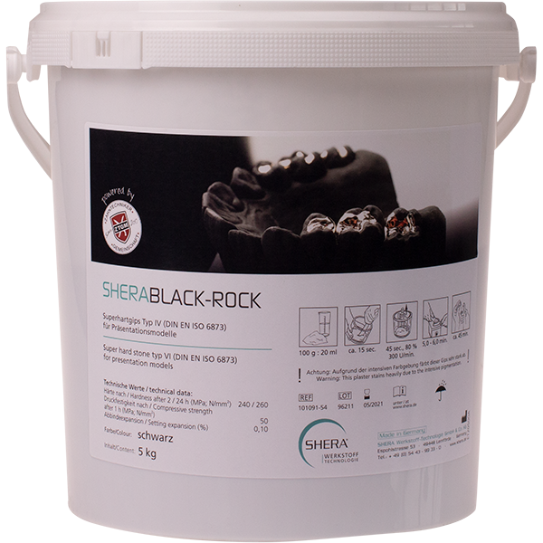 Shera Black-Rock Gips Klasse IV Zwart