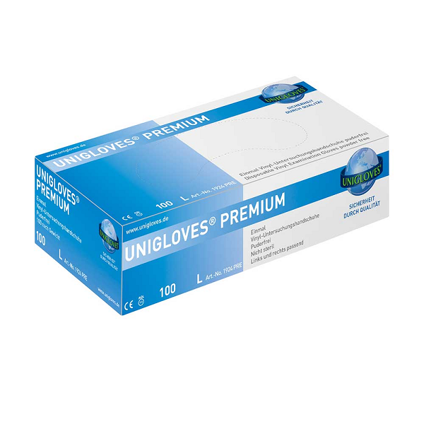 Unigloves Premium Vinyl Handschoenen Maat M Ongepoederd