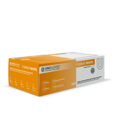 Unigloves Format White Handschoenen Maat XS Ongepoederd