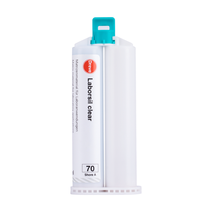 Dreve Laborsil clear, 2 x 50 ml dubbele cartridges, inclusief 12 mengtips